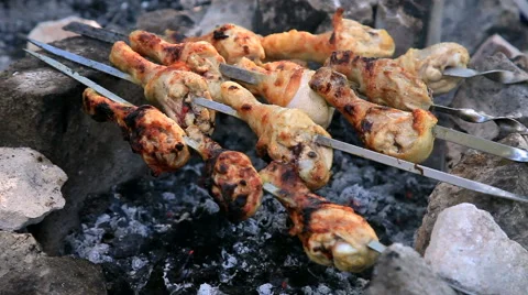 Cooking the barbecue Video stock 54028571