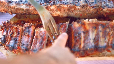 Cooking on the barbecue. Stock Footage 129183958