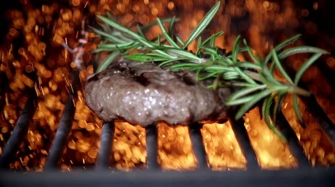 Cooking barbecue in slow motion Stock Footage 67860532