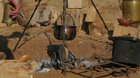 Cooking on the battlefield Stock Footage 20451520