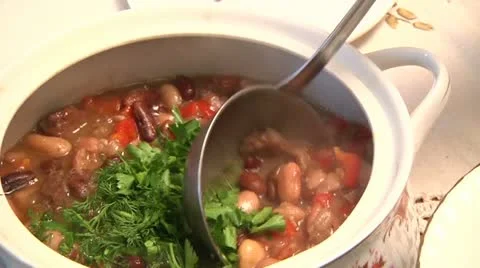 Cooking beans 2 Stock Footage 20634733