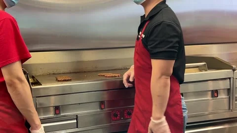 Cooking Beef Patty Stock Footage 168856575