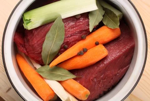 Cooking beef soup Stock Photos