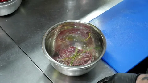 Cooking Beef Steak Stock Footage 132167586