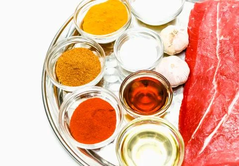 Cooking beef steak Foto stock