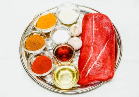 Cooking beef steak Foto stock