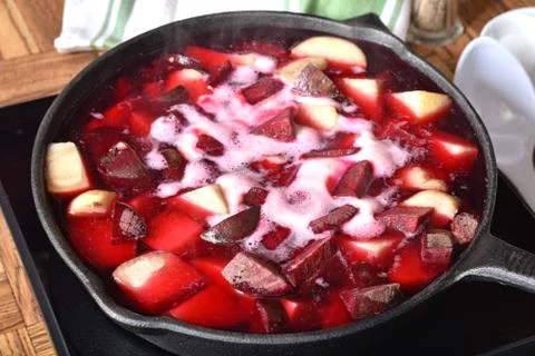 Cooking Beet Hash Stock Photos