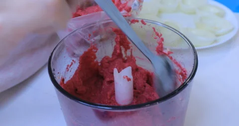 Cooking in a blender Video stock 145933357