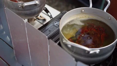 Cooking boiled crabs with beer Stock Footage 169852016