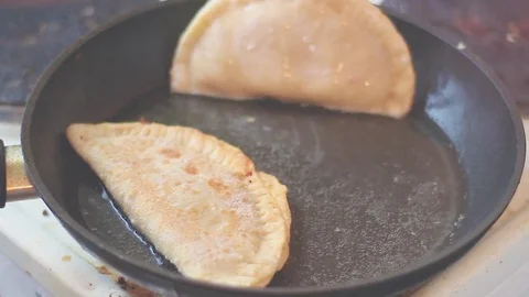 Cooking in boiling oil Stock Footage 78233638