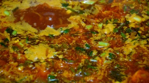 Cooking borscht. boiling Stock Footage 110480085