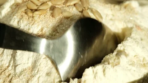 Cooking bread dough Stock Footage 80485951