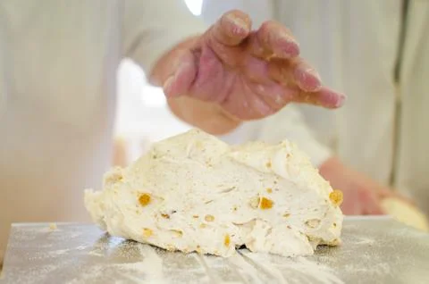 Cooking bread dumplings Stock Photos