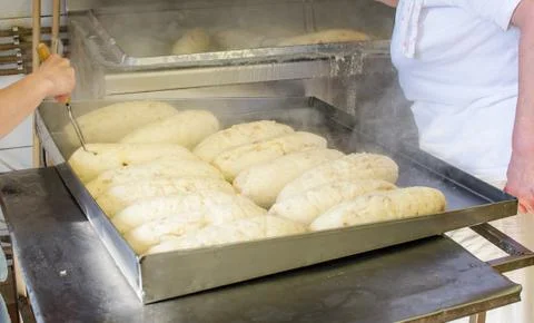 Cooking bread dumplings Stock Photos