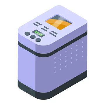 Cooking bread icon isometric vector. Food machine Stock Illustration