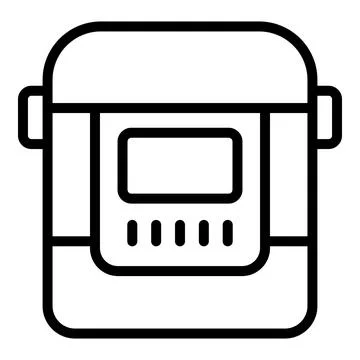 Cooking bread icon outline vector. Machine maker Stock Illustration