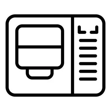 Cooking bread icon outline vector. Kitchen machine Stockillustratie