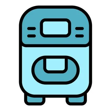 Cooking bread machine icon vector flat Stockillustratie