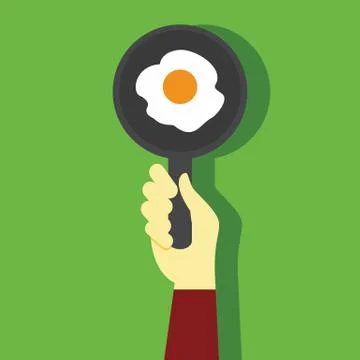Cooking Breakfast Egg Hand Gesture Vector Illustration Graphic Illustration