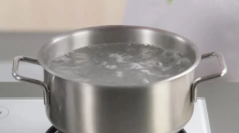 Cooking broccoli florets Stock Footage 24665088