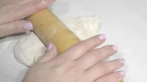 Cooking Bun Dough Stock Footage 58609566