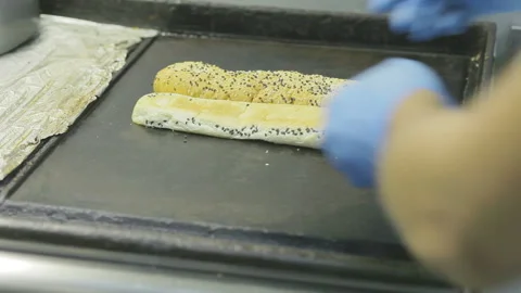 Cooking Burger chef. Video stock 93255601