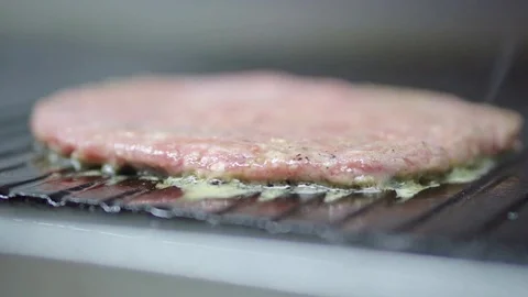 Cooking burger cutlets Stock Footage 85096779