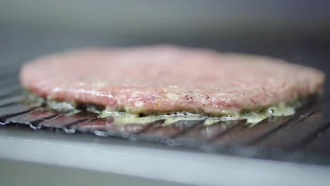 Cooking burger cutlets Stock Footage 85096937