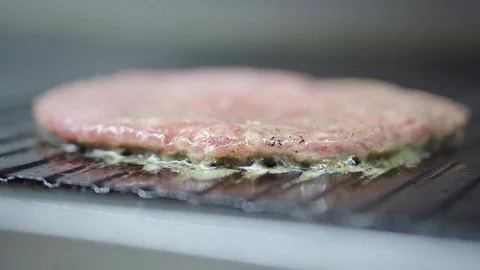 Cooking burger cutlets Stock Footage 85097217