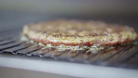 Cooking burger cutlets Stock Footage 85753738