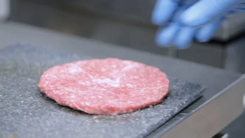 Cooking burger cutlets Stock Footage 86117346