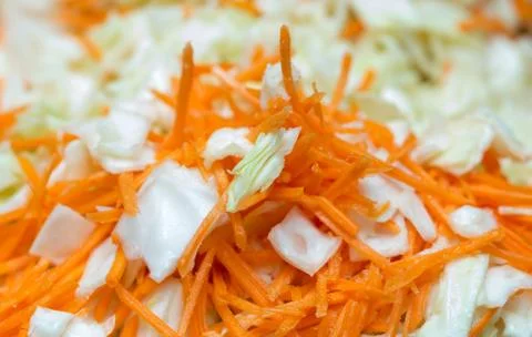 Cooking cabbage salad Stock Photos