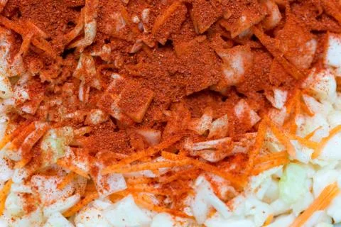 Cooking cabbage salad Stock Photos
