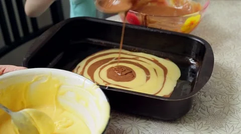 Cooking cake Stock Footage 46645567