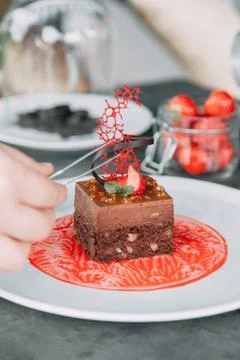 Cooking a cake Foto stock