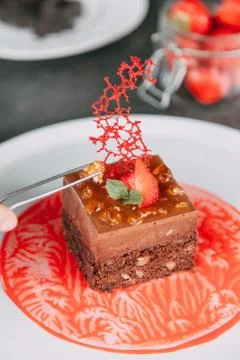 Cooking a cake Foto stock