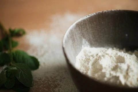 Cooking cake on the table and baking cake ingredients Stock Photos