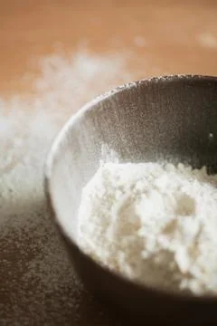 Cooking cake on the table and baking cake ingredients Stock Photos