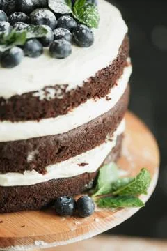 Cooking cake on the table and baking cake ingredients Stock Photos