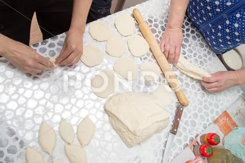 Cooking Cakes Of The Dough In The Kitchen