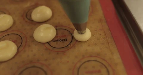 Cooking cakes using a cooking syringe Stock Footage 253852222