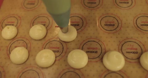 Cooking cakes using a cooking syringe Stock Footage 253852280