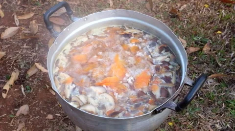 Cooking in Camping Stock Footage 48152487