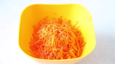 Cooking carrot salad Stock Footage 71290120