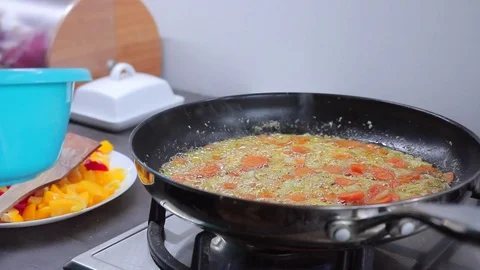 Cooking carrots Stock Footage 70759687