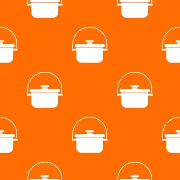 Cooking cauldron pattern seamless Stock Illustration