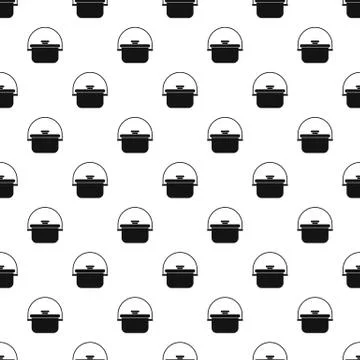 Cooking cauldron pattern, simple style イラスト素材