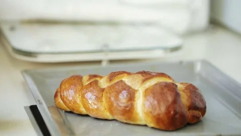 Cooking Challah from wheat flour Stock Footage 70454713