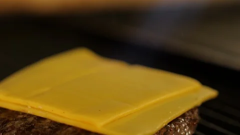 Cooking a Cheeseburger Stock Footage 95184418