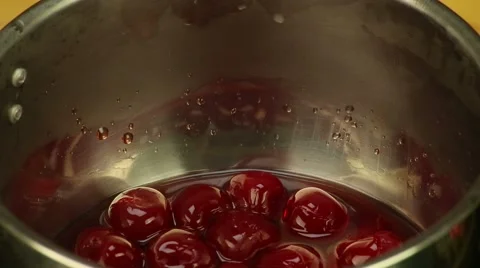 Cooking cherries Stock Footage 57523317